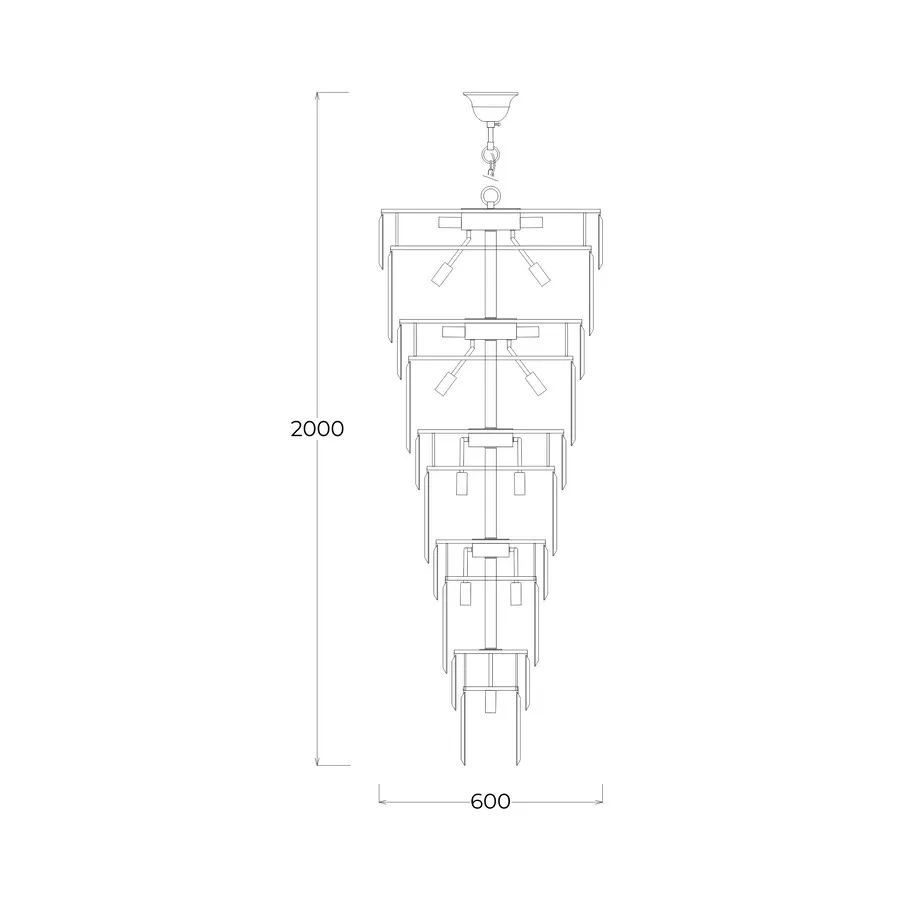Lampa wisząca LUXE 19002/40-CHR - chrom