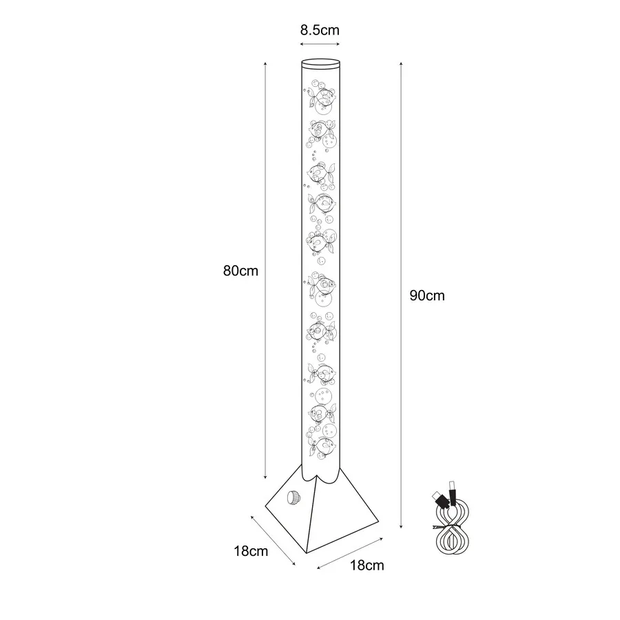 Lampa podłogowa AQUA 89244 - srebrny