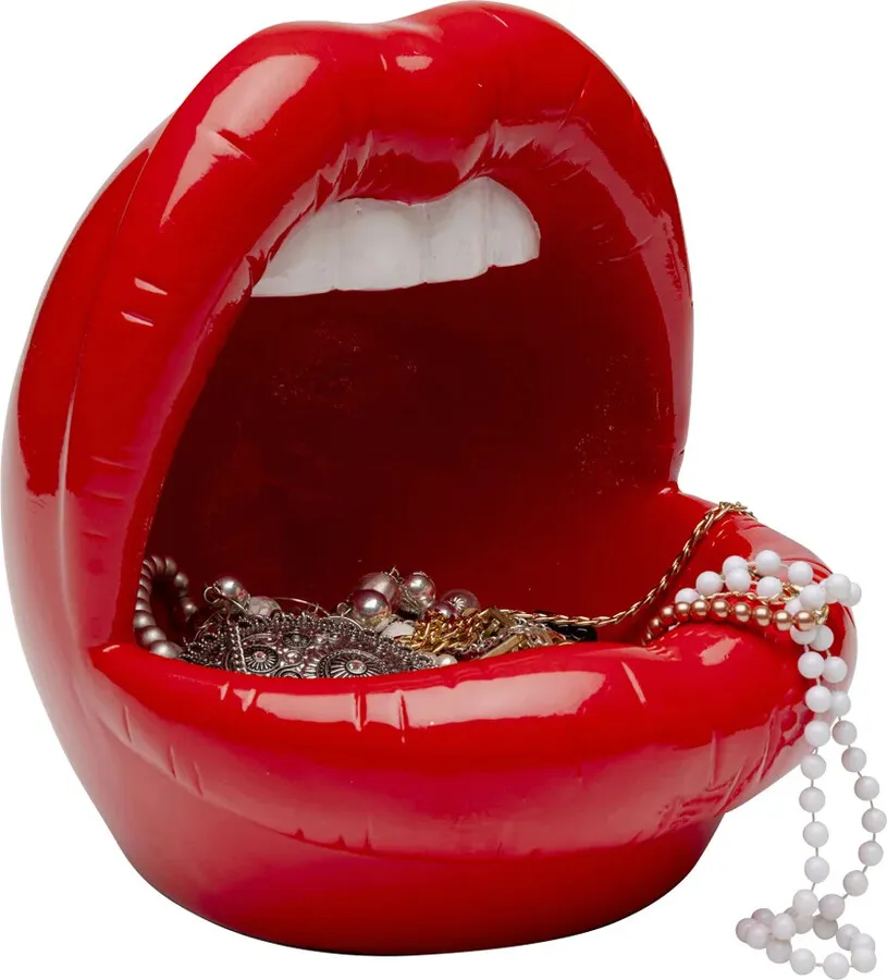 Figurka dekoracyjna LIPS - czerwony