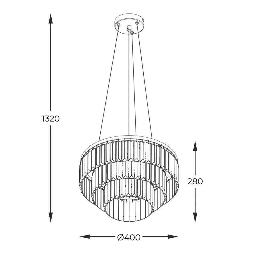 Lampa sufitowa TIFANNY P17127-4-1GD - złoty
