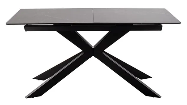 Stół rozkładany BONANZA 160(200)x90 - antracyt/czarny