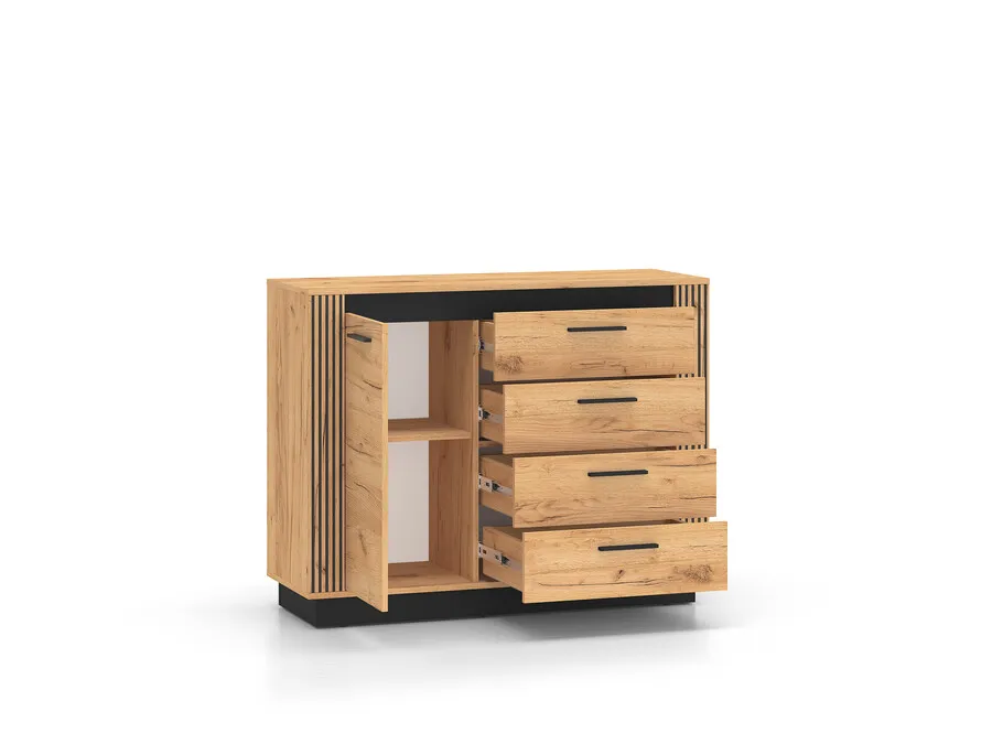 Komoda URSO 07 - dąb craft złoty