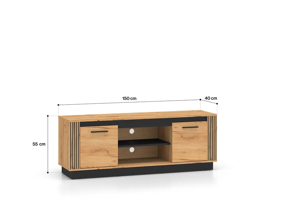 Szafka RTV URSO 08 - dąb craft złoty