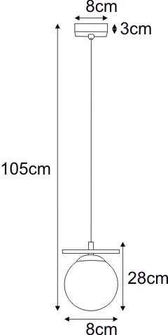 Lampa wisząca GLOBE 1207 - czarny