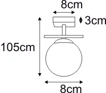 Lampa sufitowa GLOBE 1210 - czarny