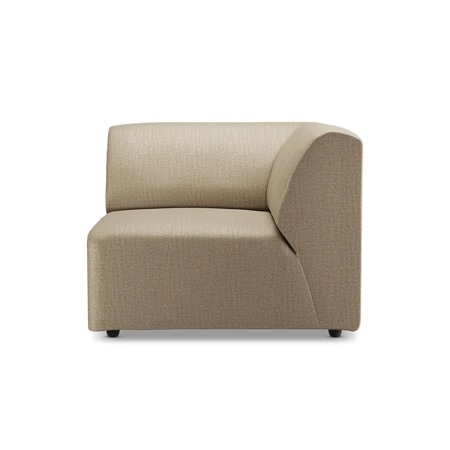 Sofa JAX: element prawy końcowy - pure ziemisty