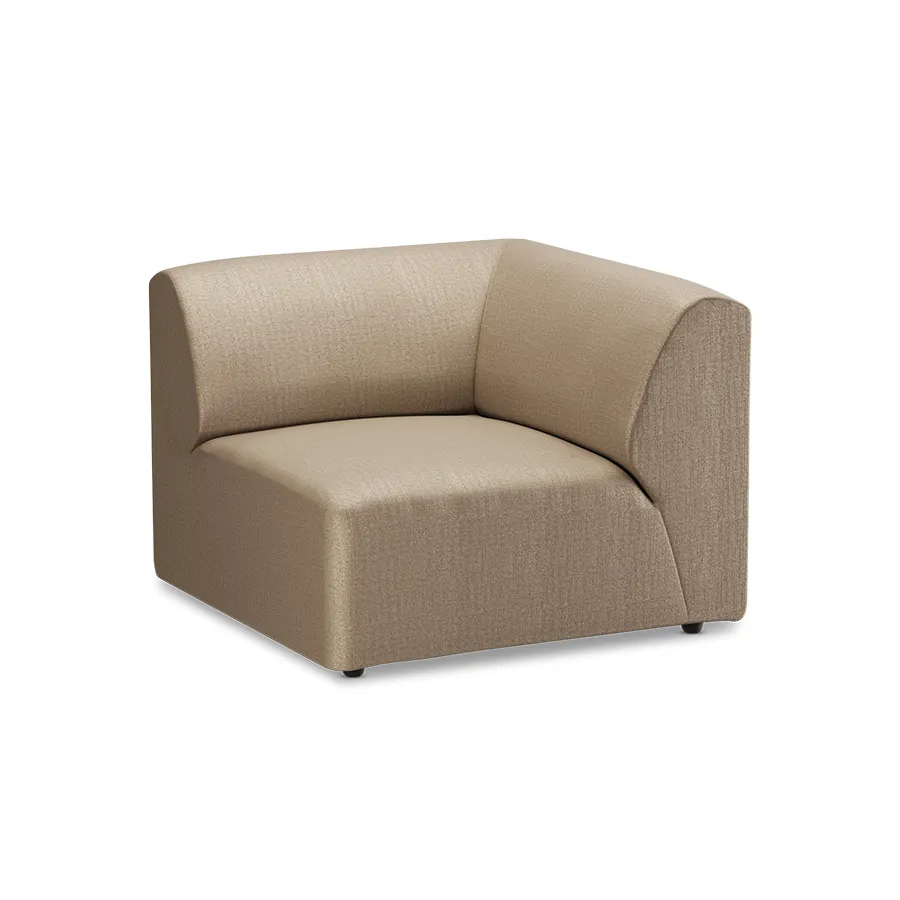 Sofa JAX: element prawy końcowy - pure ziemisty