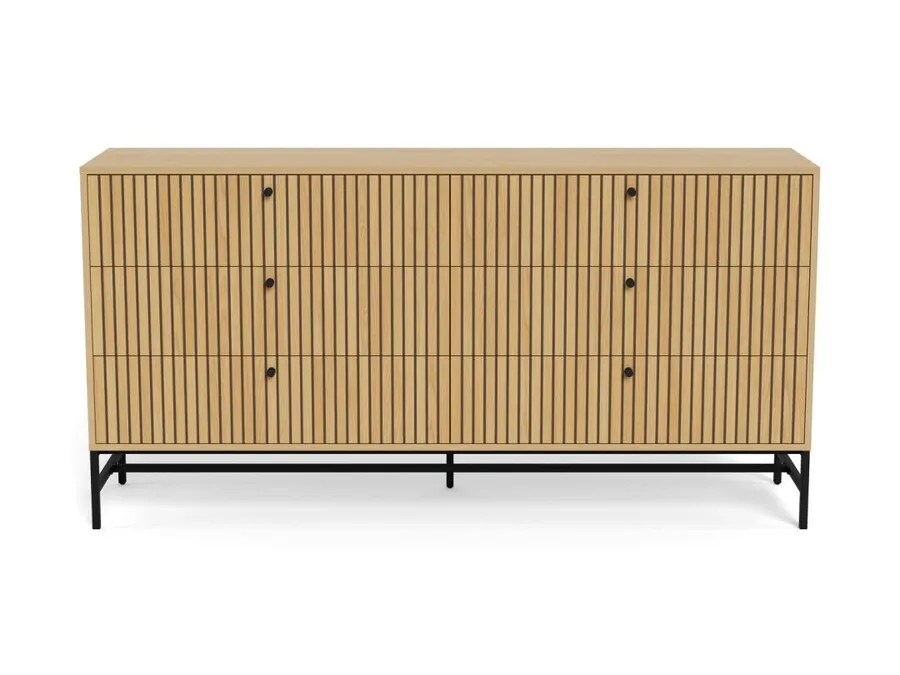 Komoda ALBANY 6 szuflad - dąb