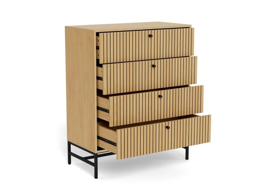 Komoda ALBANY 4 szuflady - dąb