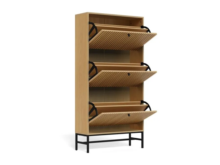 Szafka na buty 3-drzwiowa ALBANY - dąb