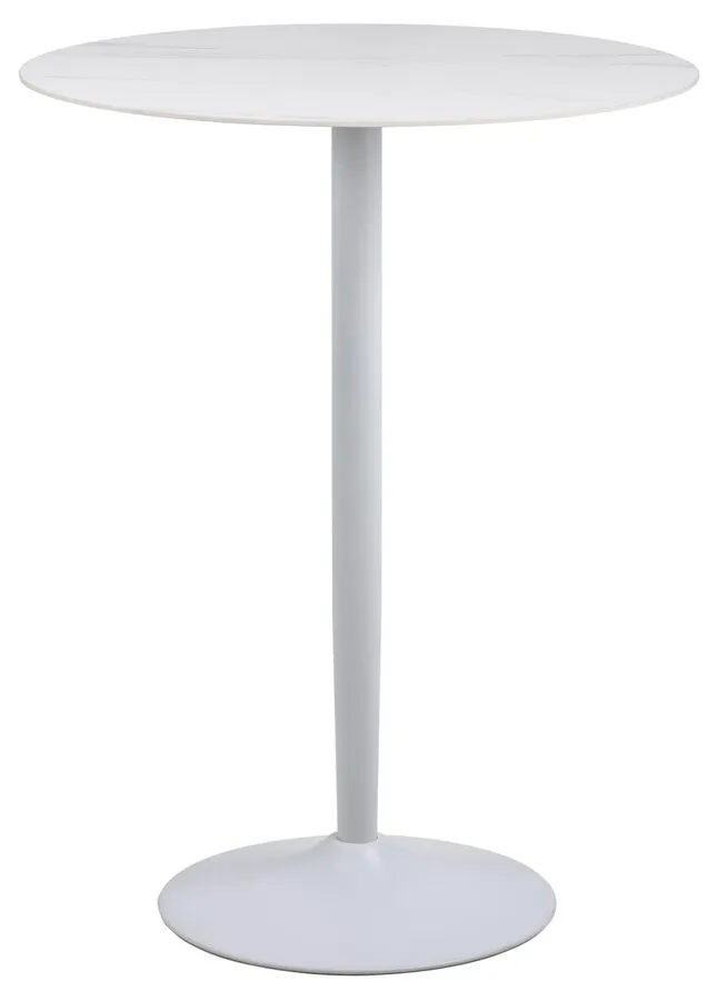 Stół barowy okrągły MALTA 80 cm - biały