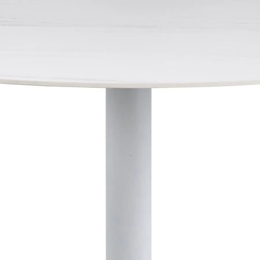 Stół barowy okrągły MALTA 80 cm - biały