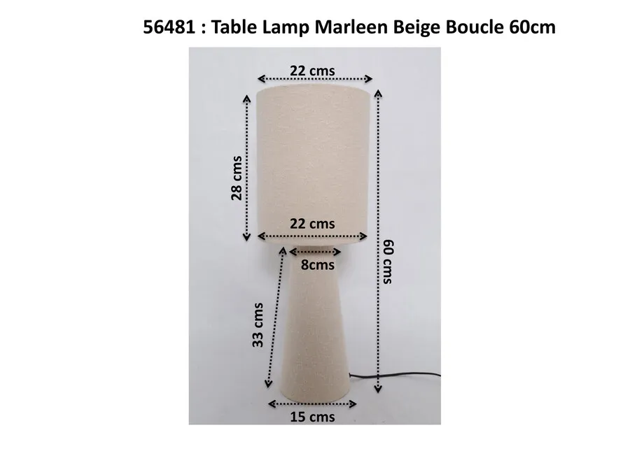 Lampa stołowa MARLEEN 60 - beżowy