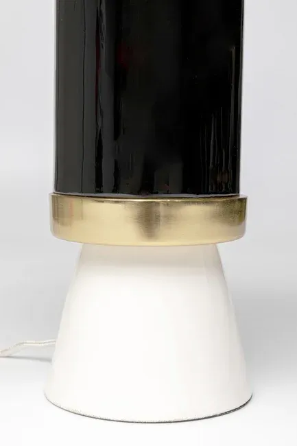 Lampa stołowa JOSY - biały/czarny