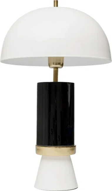 Lampa stołowa JOSY - biały/czarny