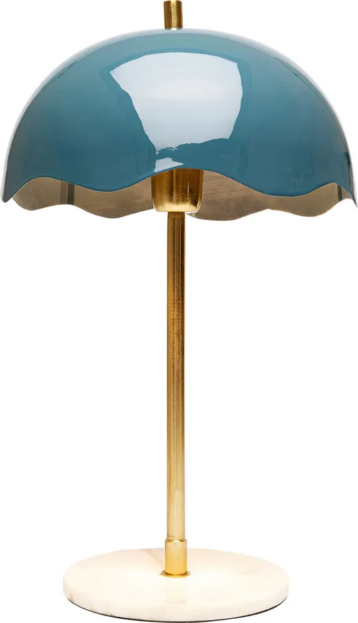 Lampa stołowa LIA 50 - niebieski/biały marmur