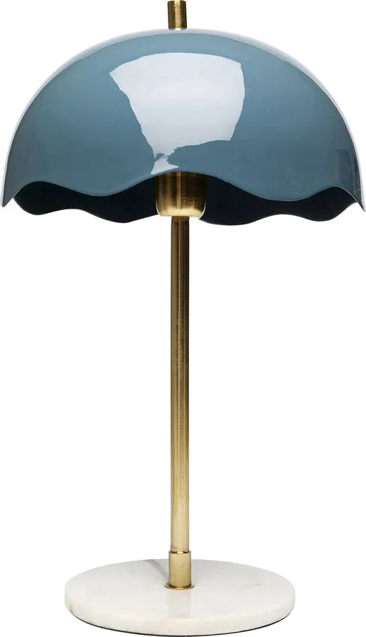 Lampa stołowa LIA 50 - niebieski/biały marmur