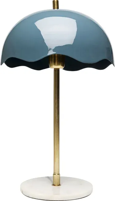 Lampa stołowa LIA 50 - niebieski/biały marmur