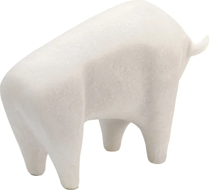 Figurka dekoracyjna SOFT BULL - beżowy