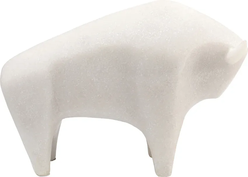 Figurka dekoracyjna SOFT BULL - beżowy