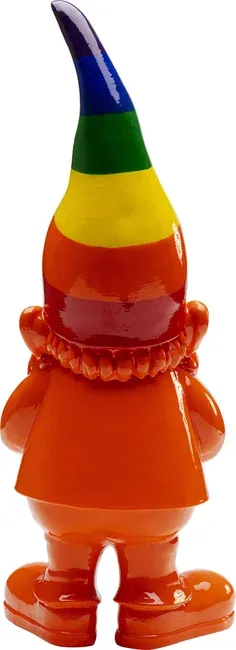 Figurka dekoracyjna GNOME STANDING RAINBOW 46 - pomarańczowy