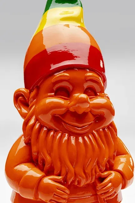 Figurka dekoracyjna GNOME STANDING RAINBOW 46 - pomarańczowy