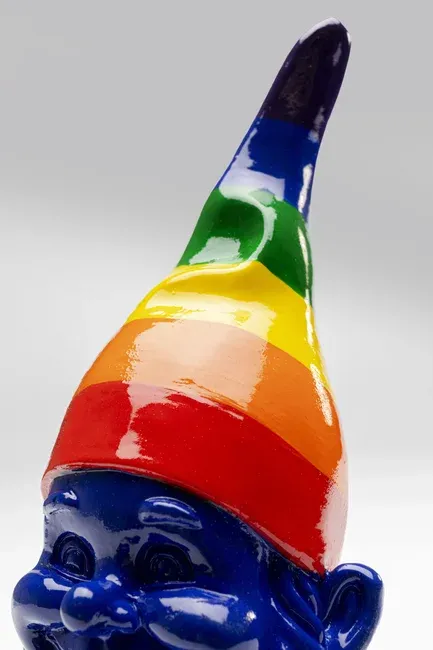 Figurka dekoracyjna GNOME STANDING RAINBOW 21 - niebieski
