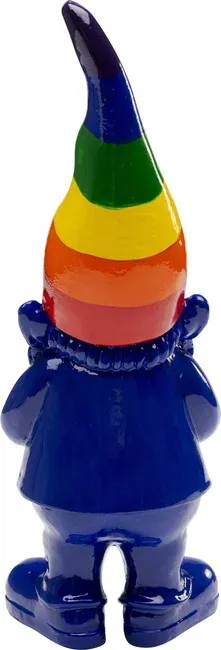 Figurka dekoracyjna GNOME STANDING RAINBOW 21 - niebieski