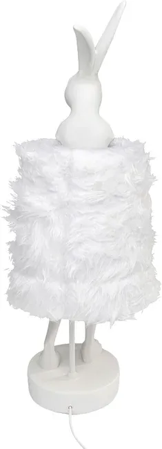 Lampa stołowa ANIMAL RABBIT 68 - biały/białe futro