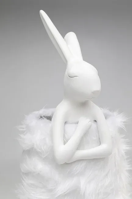 Lampa stołowa ANIMAL RABBIT 68 - biały/białe futro