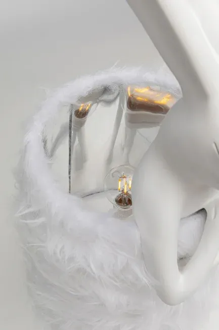 Lampa stołowa ANIMAL RABBIT 68 - biały/białe futro
