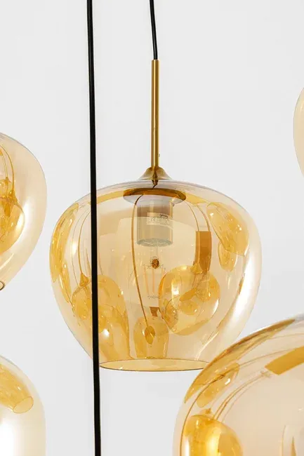 Lampa wisząca SPHERE AMBER 10 - bursztynowy