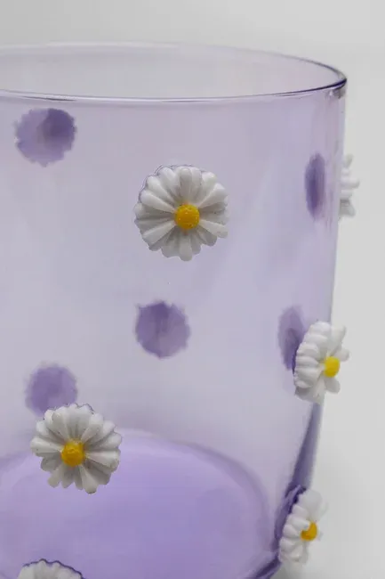 Szklanka PARTY FLOWERS - fioletowy