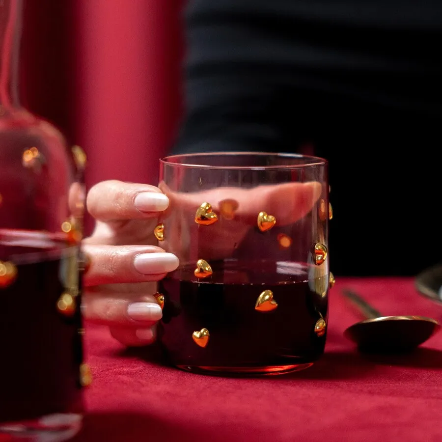 Szklanka PARTY HEARTS - różowy/złoty