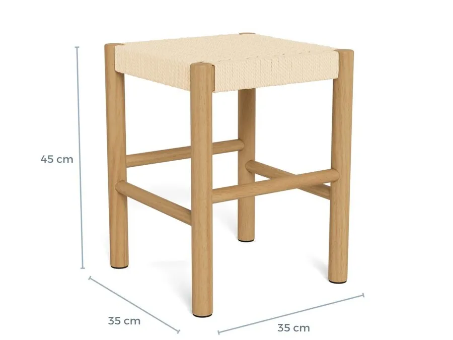 Taboret ALVIN - naturalny