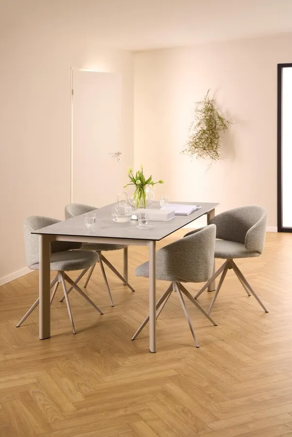 Stół z ceramicznym blatem PALERMO 160x90 - szary