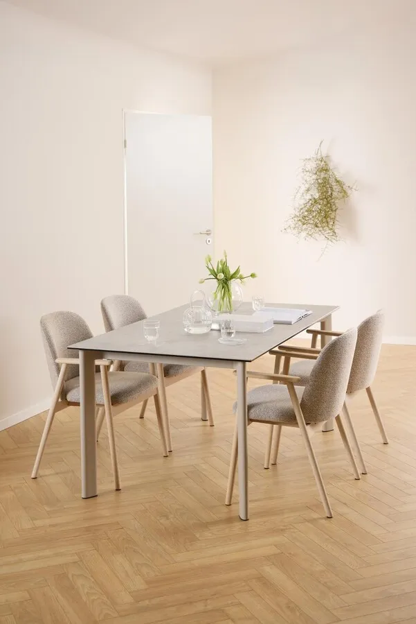 Stół z ceramicznym blatem PALERMO 160x90 - szary