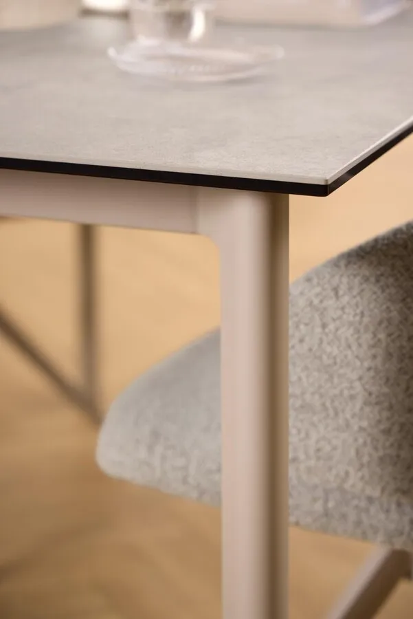 Stół z ceramicznym blatem PALERMO 160x90 - szary