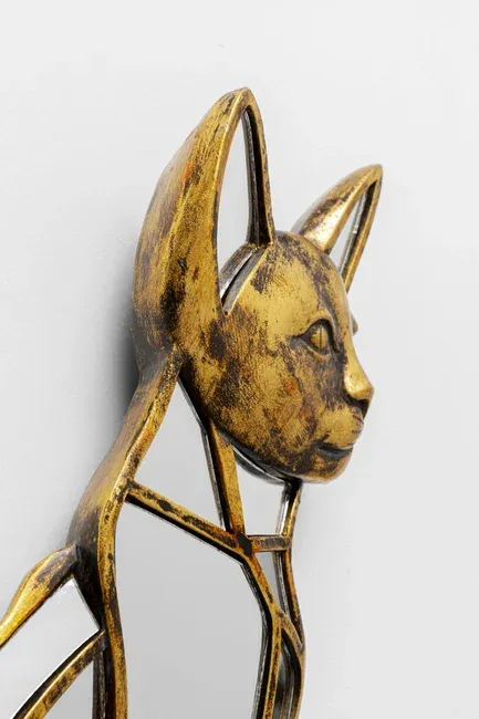 Dekoracja ścienna CAT MIRROR - złoty