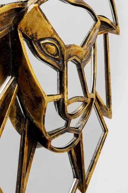 Dekoracja ścienna LION MIRROR - złoty