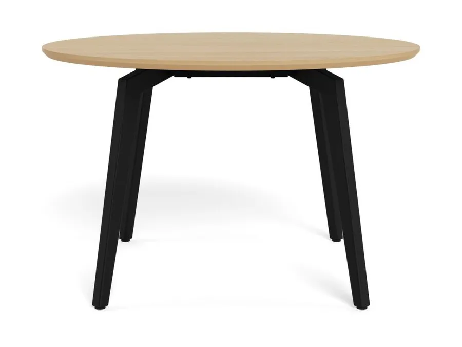 Stół okrągły CADIZ 120 cm - dąb/czarny