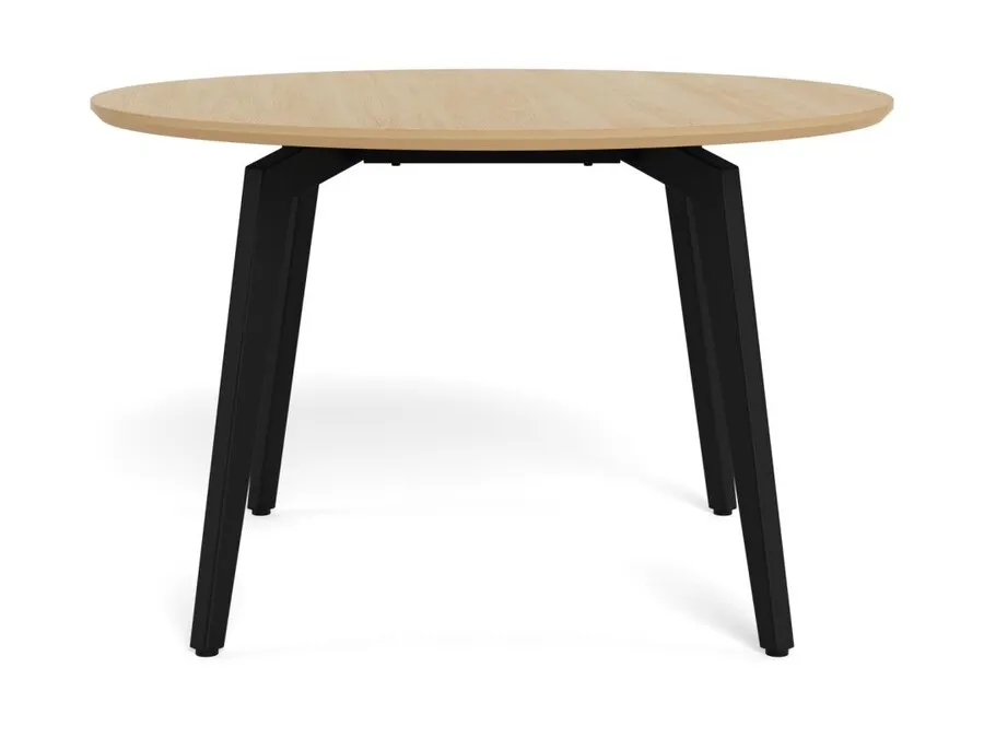 Stół okrągły CADIZ 120 cm - dąb/czarny