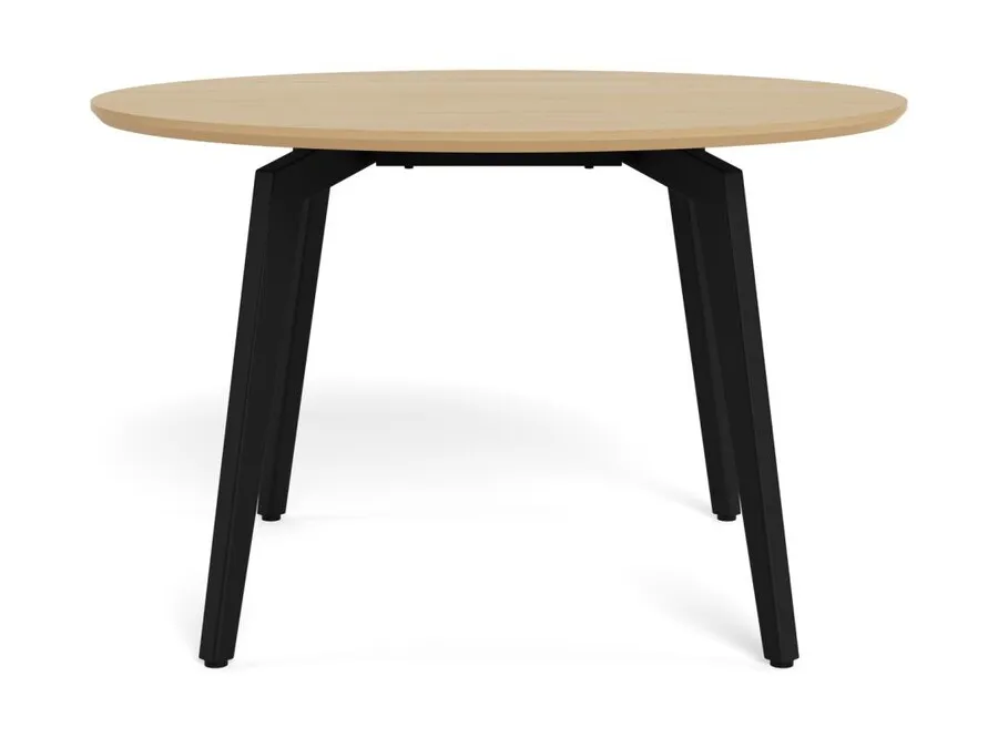 Stół okrągły CADIZ 120 cm - dąb/czarny