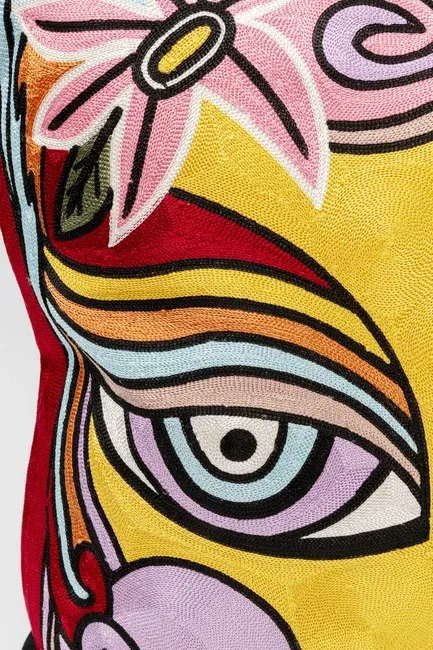 Poduszka dekoracyjna FACE 50x50 cm - wielokolorowy