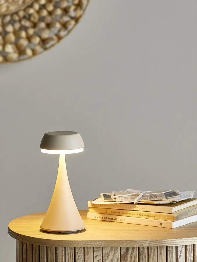 Pepple Portable Lampe, Rechargeable, Nature, Aluminum D8xH17,5 cm