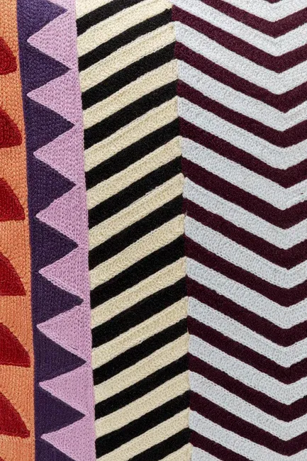 Poduszka dekoracyjna COLOUR BLOCK ZIG ZAG - wielokolorowy