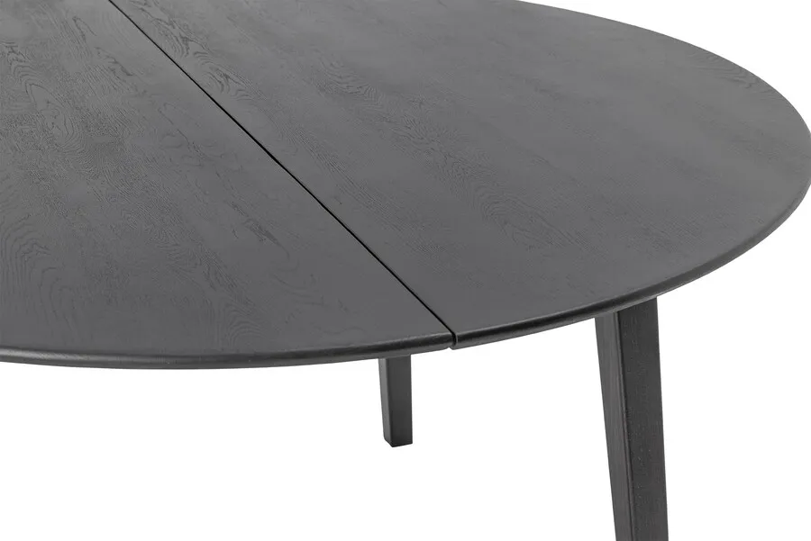 Stół okrągły drewniany PERON 140 cm - czarny