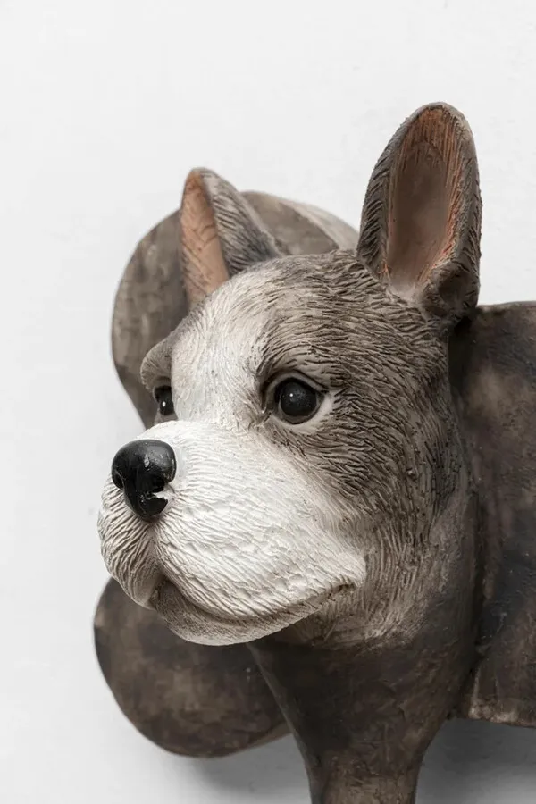 Wieszak ścienny DOG FAMILY - szary/brązowy
