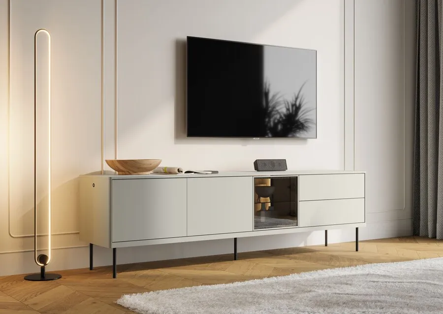 Szafka RTV z oświetleniem EPIRO EP-07 194 cm - kaszmir