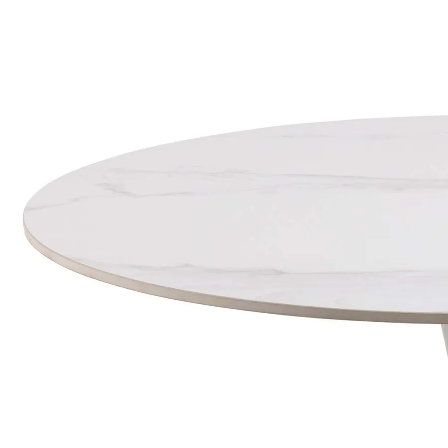 Stół okrągły MALTA 90 cm - biały